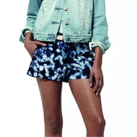 NWT Gap Indigo Tie Dye Linen Blend Shorts - Picture 6 of 6